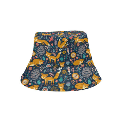 Fox Cute Jungle Print Pattern Unisex Bucket Hat