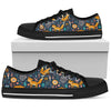 Fox Cute Jungle Print Pattern Women Low Top Shoes