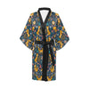 Fox Cute Jungle Print Pattern Women Short Kimono Robe