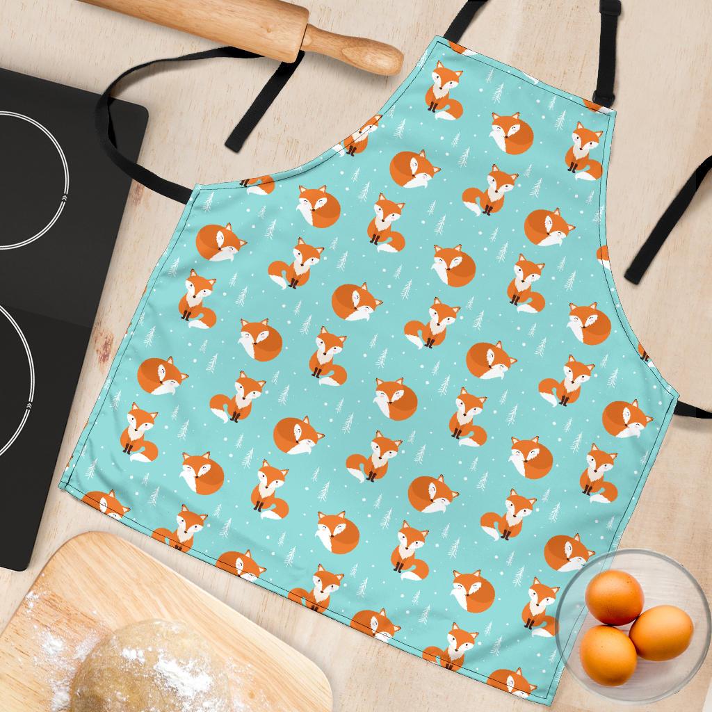 Fox Design Snow Print Pattern Women Apron