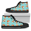 Fox Design Snow Print Pattern Women High Top Shoes