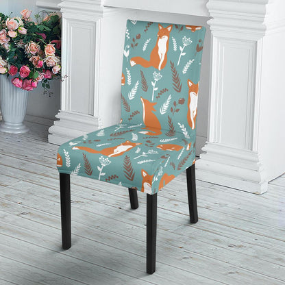 Fox Forest Print Pattern Dinning Chair Slipper-JTAMIGO.COM