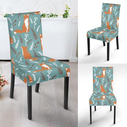 Fox Forest Print Pattern Dinning Chair Slipper-JTAMIGO.COM