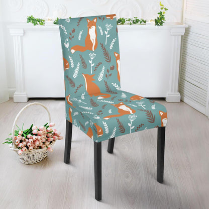 Fox Forest Print Pattern Dinning Chair Slipper-JTAMIGO.COM