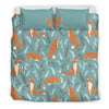 Fox Forest Print Pattern Duvet Cover Bedding Set