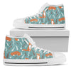 Fox Forest Print Pattern Women High Top Shoes