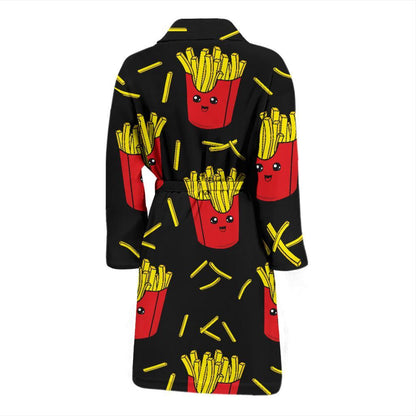 French Fried Pattern Print Design 03 Men Bathrobe-JORJUNE.COM