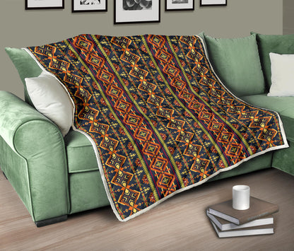 Kente Classic Design African Print Quilt Bedspread