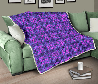 kaleidoscope Pattern Print Design Quilt Bedspread