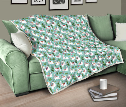 Llama with Cactus Themed Print Quilt Bedspread