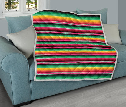 Mexican Blanket Classic Print Pattern Quilt Bedspread