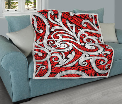 Maori Polynesian Themed Design Print Quilt Bedspread