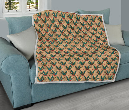 Old School Tattoo Swallow Design Quilt Bedspread