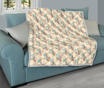 Mermaid Girl With Fish Design Print Quilt Bedspread