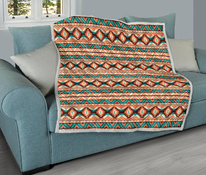 Navajo Western Style Print Pattern Quilt Bedspread