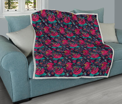 Old School Tattoo Print Quilt Bedspread