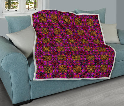 kaleidoscope Abstract Print Design Quilt Bedspread
