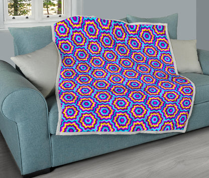 Optical illusion Techno Movement Quilt Bedspread