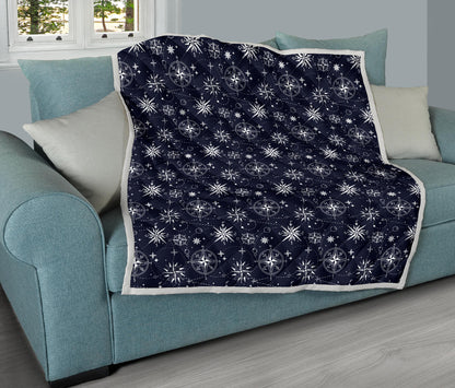 Nautical Sky Design Themed Print Quilt Bedspread