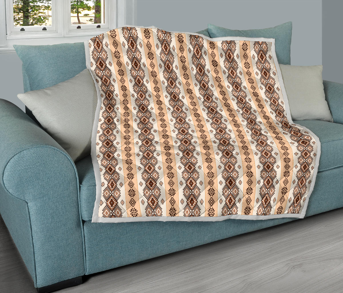 Native Classic Pattern Print Quilt Bedspread