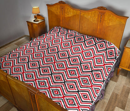Native American Themed Tribal Print Quilt Bedspread