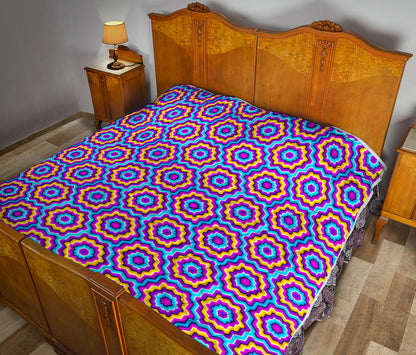 Optical illusion Techno Movement Quilt Bedspread