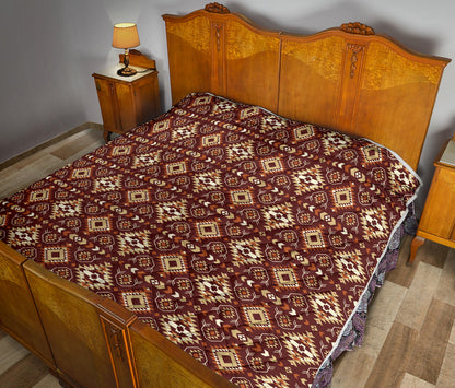 Navajo Native Color Print Pattern Quilt Bedspread