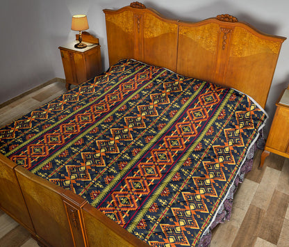 Kente Classic Design African Print Quilt Bedspread