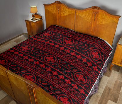 Native American Eagle Themed Print Quilt Bedspread