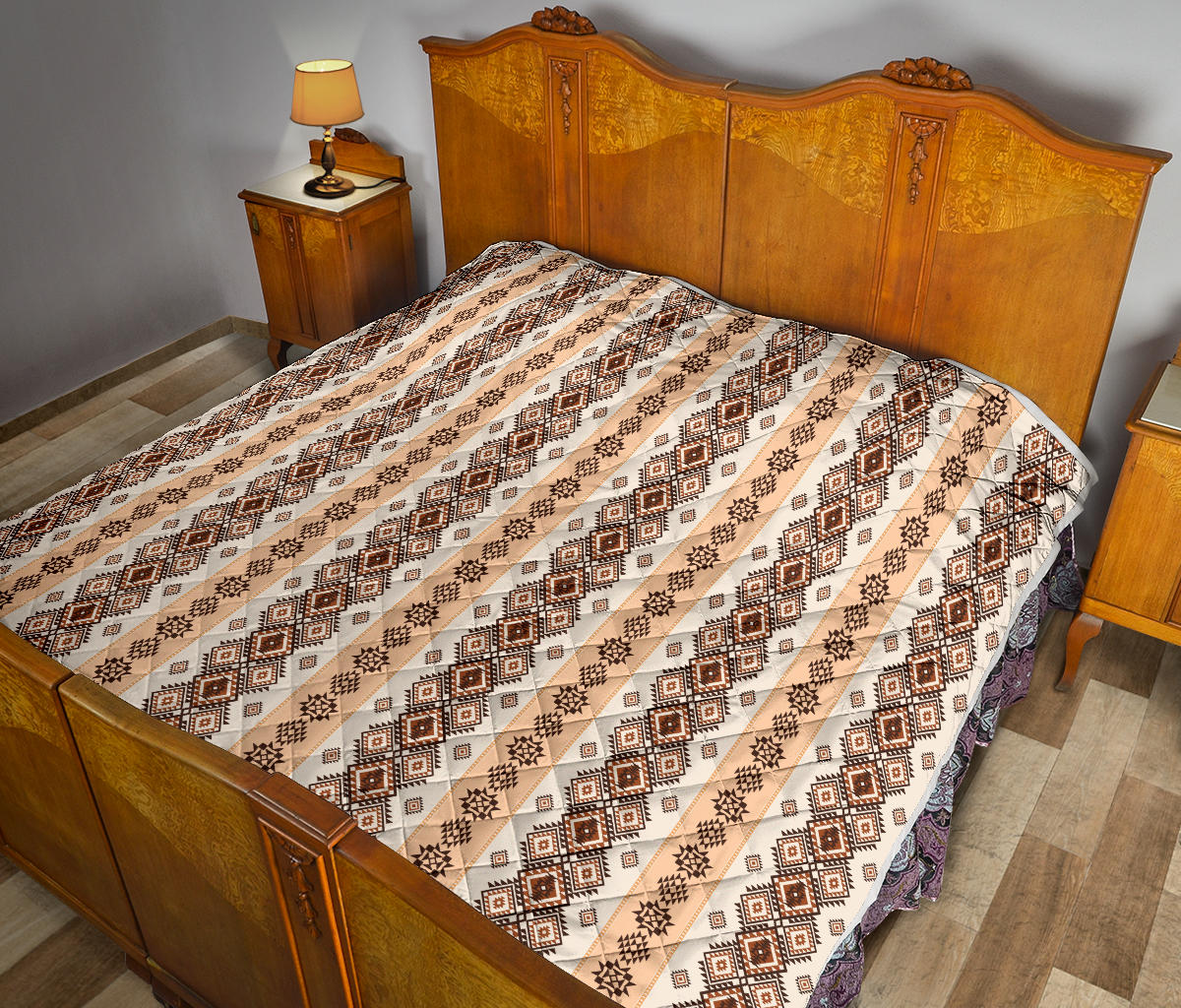 Native Classic Pattern Print Quilt Bedspread
