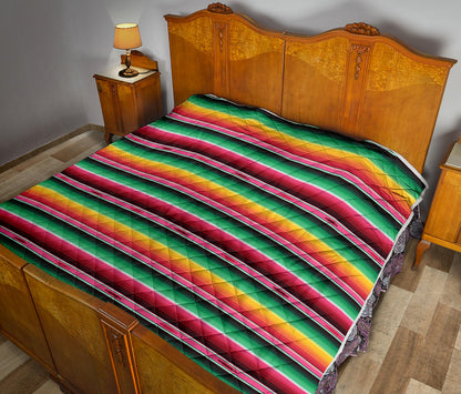 Mexican Blanket Classic Print Pattern Quilt Bedspread