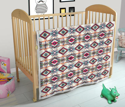 Indian Navajo Art Themed Design Print Quilt Bedspread