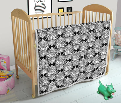 Lotus Mandala Print Pattern Quilt Bedspread