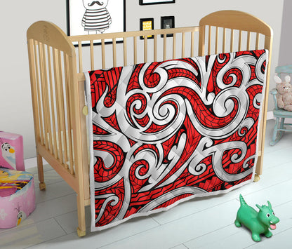 Maori Polynesian Themed Design Print Quilt Bedspread