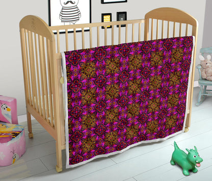 kaleidoscope Abstract Print Design Quilt Bedspread