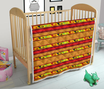 Mexican Blanket Ornament Print Pattern Quilt Bedspread