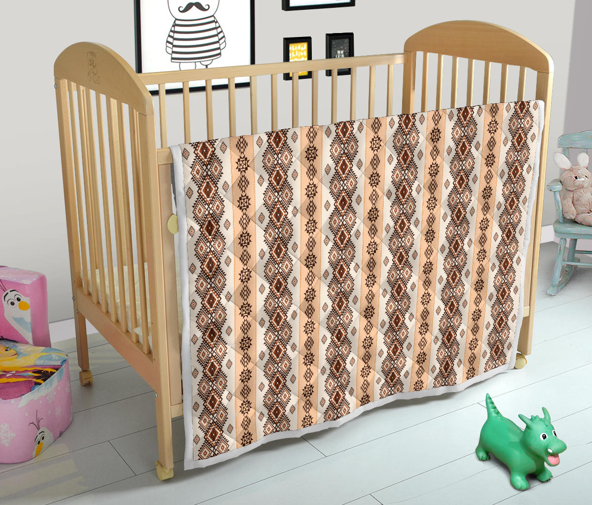 Native Classic Pattern Print Quilt Bedspread