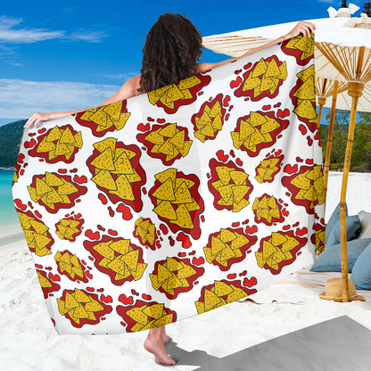 Nachos Pattern Print Design A03 Sarong Pareo Wrap