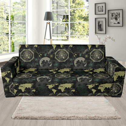World Map Print Design LKS303 Sofa Slipcover