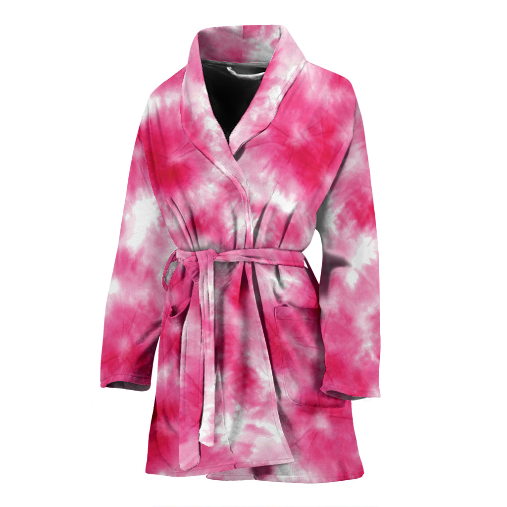 Tie Dye Pink Print Design LKS304 Women Bathrobe