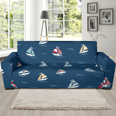 Sailing Ships Pattern Print Design A02 Sofa Slipcover