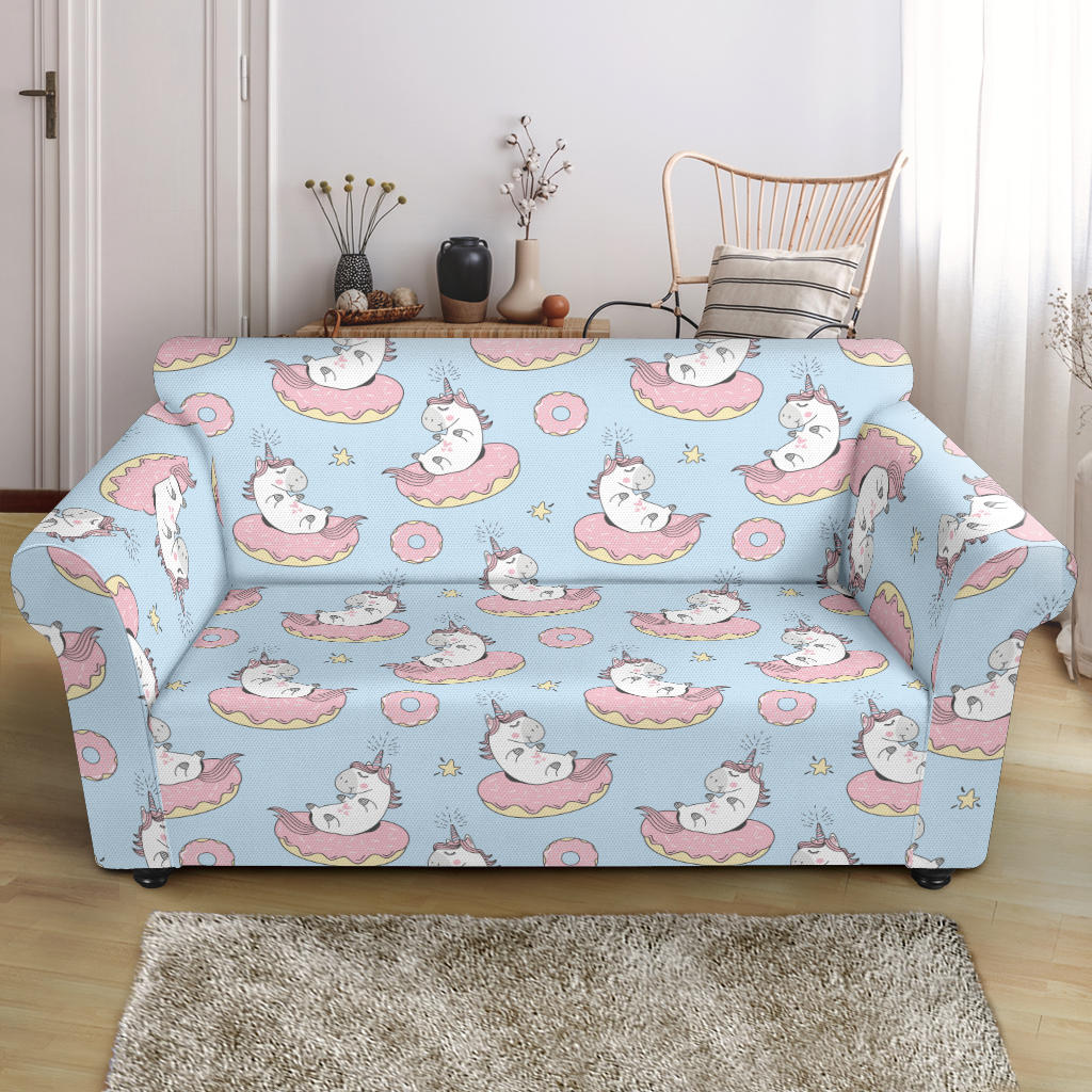 Unicorn Print Design LKS303 Loveseat Couch Slipcover