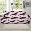 Humpback Whale Pattern Print Design 02 Sofa Slipcover