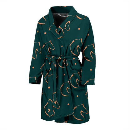 Horse Head Print Design LKS302 Men Bathrobe