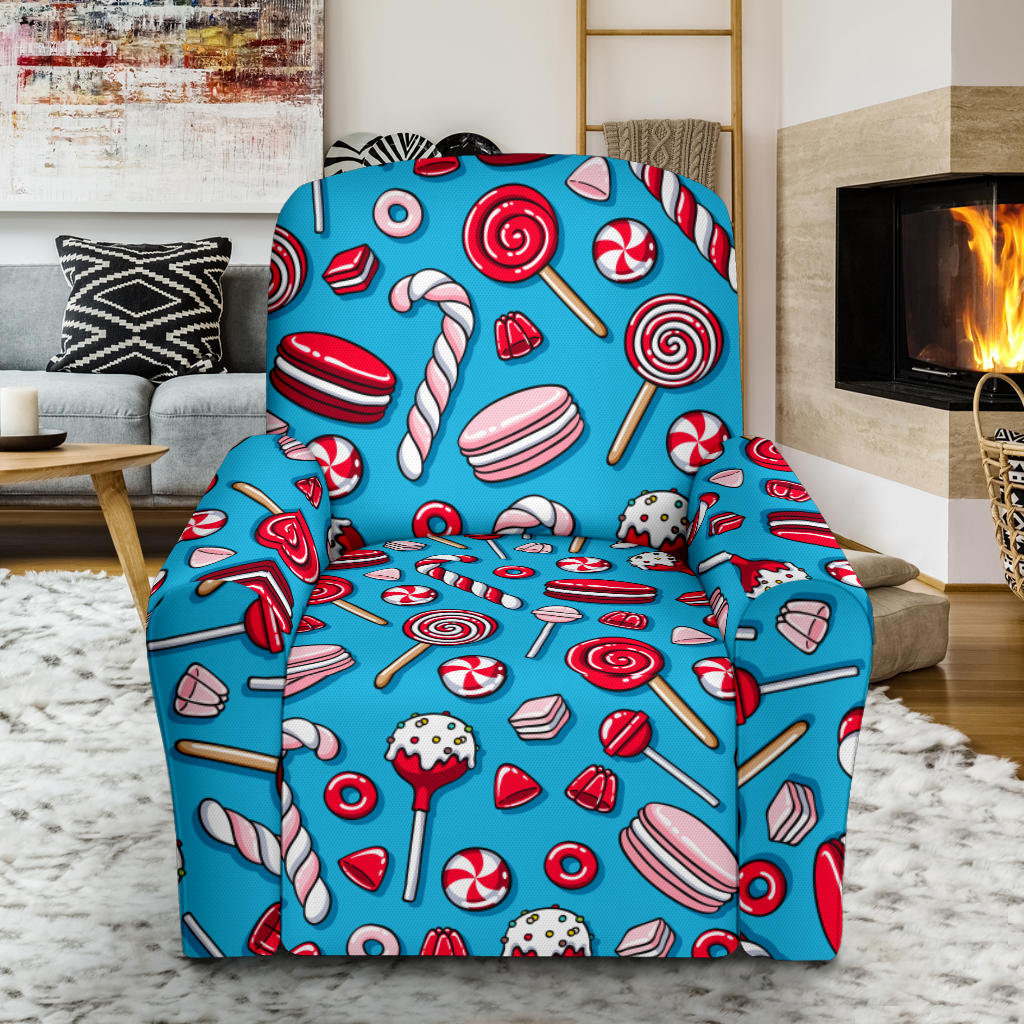 Candy Pattern Print Design 05 Recliner Slipcover with Pocket