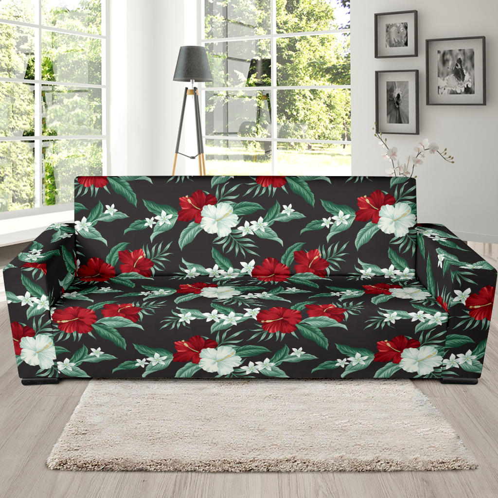 Tropical Flower Print Design LKS303 Sofa Slipcover