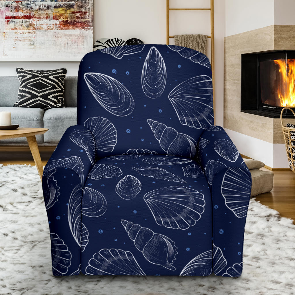 Seashell Print Design LKS3011 Single Sofa Slipcover