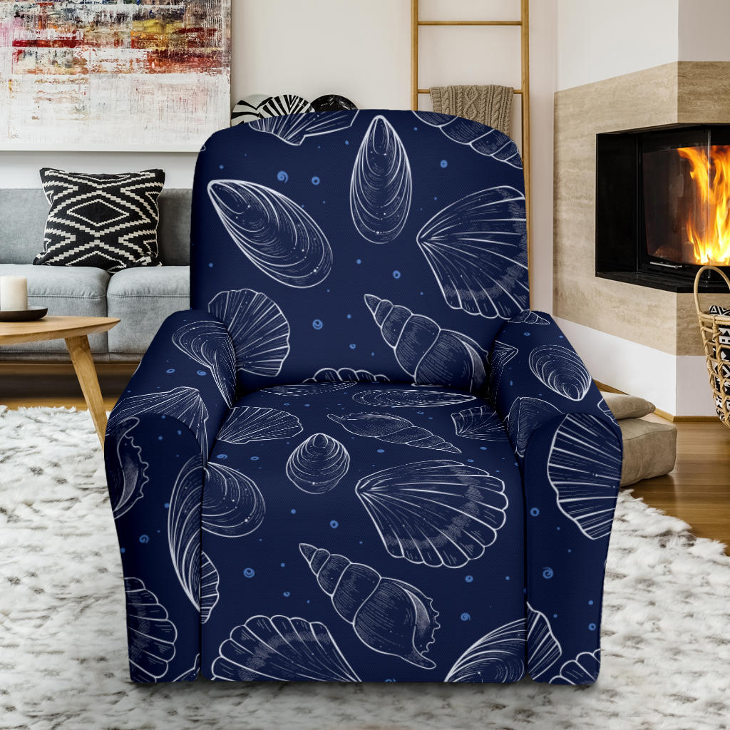 Seashell Print Design LKS3011 Recliner Slipcover