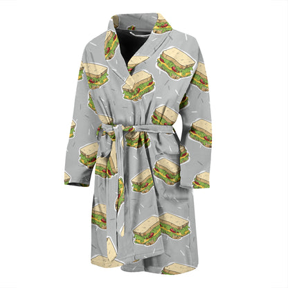 Sandwich Print Design LKS304 Men Bathrobe