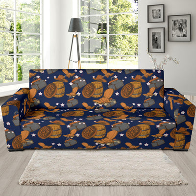 Cowboy Pattern Print Design 03 Sofa Slipcover